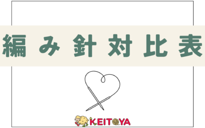 日本とヨーロッパの編み針のサイズ対比表